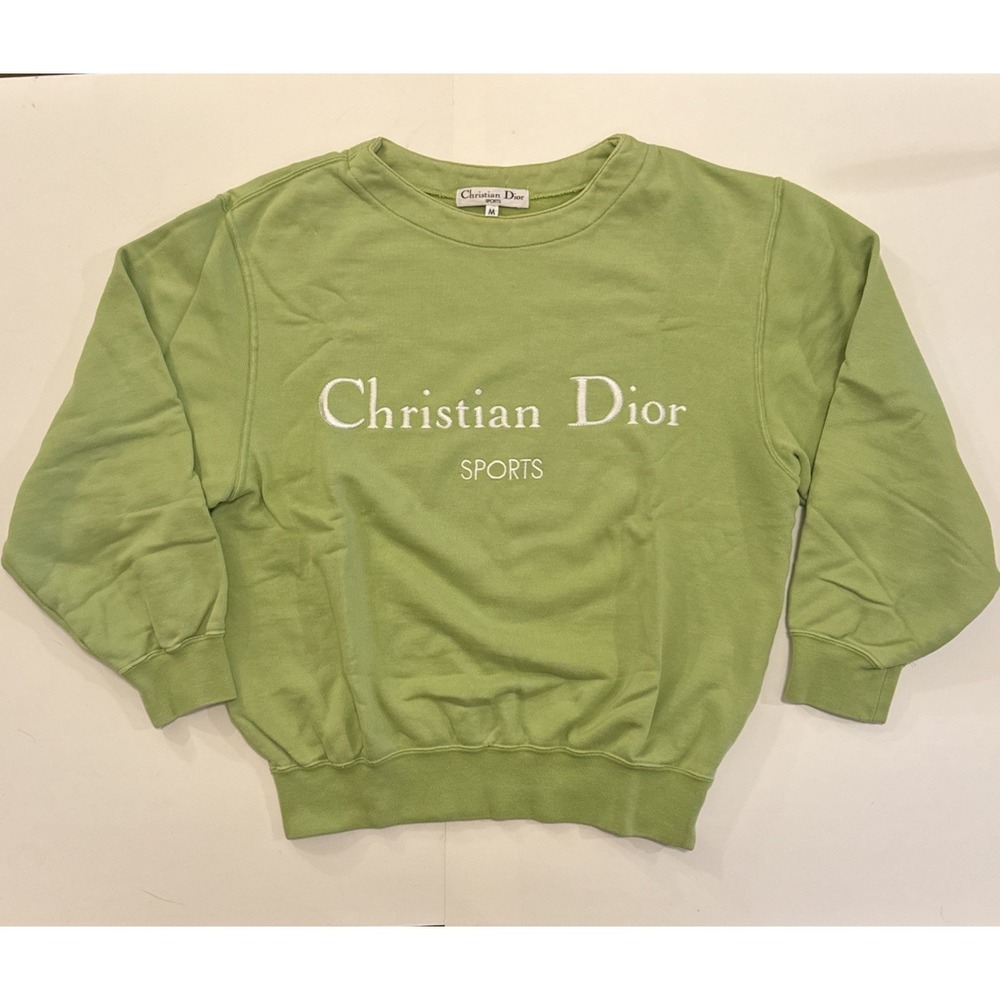 Christian Dior Sports Vintage Sweatshirt Green Size Medium